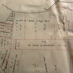 Section showing land retained by the Bishop of Winchester
