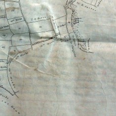 Map around Oxenbourne Down, allottees include  William Weeks, Executors of James Weeks, George Hellyer, T.B.Rowse.