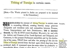 The Tithing of Turnips Act 1835