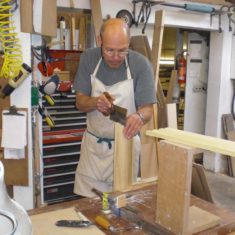 Steve cutting dovetails Steve cutting dovetails