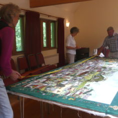 Millennium Embroidery Stretching the canvas on to the oak frame
