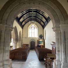 Nave from transept, romanesque arch | Richard Gaisford