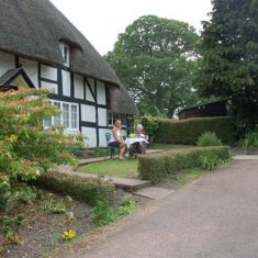 Front_of_RBartlett_house_with_Gaye forge Cottage, Richard and Gaye Bartlett