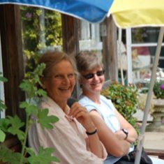 Rosemary R and other at Bottle Cottage Rosemary Ryder (left) at Bottle Cottage
