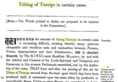 Tithes and Turnips